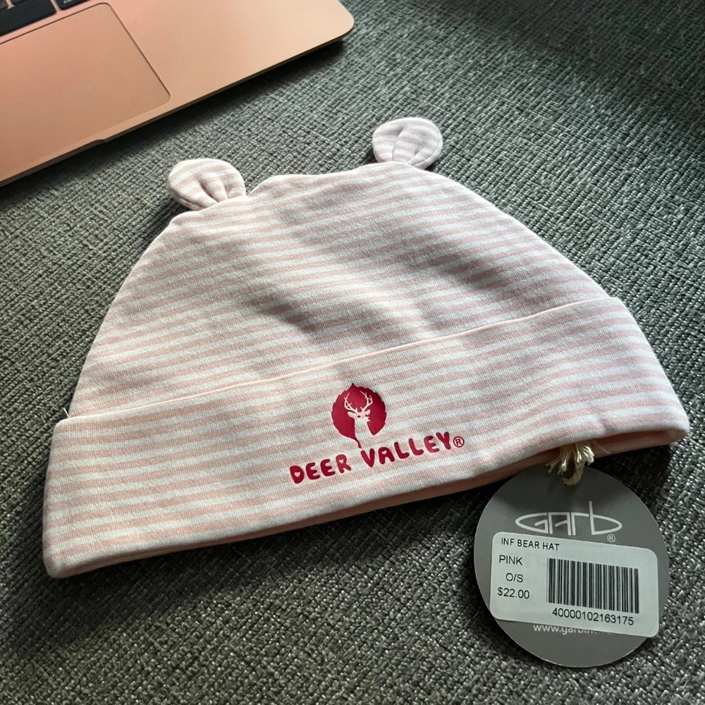 Deer Valley pink baby bear hat - one size - Picture 3 of 3